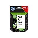 HP 303 - 2er-Pack - pigmentiertes Schwarz, Farbe (Cyan, Magenta, Gelb)