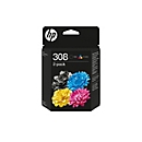 HP 308 Black/Tri-Color Ink Cartridge Combo - Original - Tintenpatrone