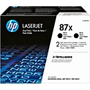 HP Color LaserJet 2 x 87X (CF287XD) printcassettes, zwart SET