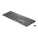HP Premium - Tastatur - kabellos - 2.4 GHz - Deutsch - Abgeglichenes anodisiertes Aluminium