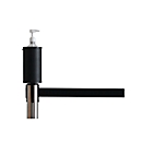 Hygiene dispenser attachment for barrier posts RS-Guidesystems series GLA 25/28/45, volume 1 l, Ø 110 x H 200 mm, plastic &amp; metal, black