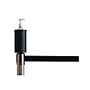 Hygiene dispenser attachment for barrier posts RS-Guidesystems series GLA 85, volume 1 l, Ø 110 x H 200 mm, plastic &amp; metal, black