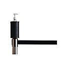 Hygiene dispenser attachment for barrier posts RS-Guidesystems series GLA 86, volume 1 l, Ø 110 x H 200 mm, plastic &amp; metal, black