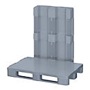 Hygienepalette FP-EHK12083, Tragkraft5000/1250 kg, 3 Kufen, geschlossenes Ober- & Unterdeck, L 1200 x B 800 x H 160 mm, Recycling-HDPE, grau, 3 Stück