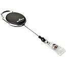 ID card holder Jojo Style, with push-button loop,  without card holder, 10 pieces, black