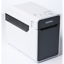 Imprimante d'étiquettes Brother TD-2120N, 152 mm/sec, USB/USB hôte/LAN, pour étiquettes de 19-63 mm de large, L 110 x P 215 x H 172 mm, blanc-gris