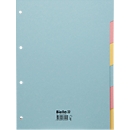 Index Biella, for DIN A4, 6 parts, blank, L 310 x W 235 x H 2 mm, cardboard, colored