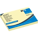 inFO Power Notes Haftnotizen, 100 x 75 mm, 100 Blatt pro Block, 12 Blöcke, blanko, gelb