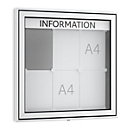 Informatiebord Top - alu - B 790 x H 790 mm -  3 x 2 - aluzilver kleurig