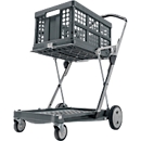 Inklapbare transportwagen CLAX®-  met vouwkrat -  46 L - grijs
