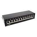 InLine - Patch Panel - CAT 6a - RJ-45 X 12 - Schwarz, RAL 9005