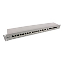 InLine - Patch Panel - Rack montierbar - CAT 6a - RJ-45 X 24 - Hellgrau, RAL 7035