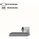 Insert en tôle perforée Norme pour les armoires de sécurité asecos des séries K90 et UB90, en tôle d'acier, gris clair, L 751 x P 353 x H 60 mm, jusqu'à 75 kg