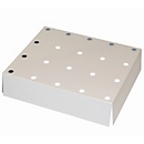 Insert en tôle perforée Norme pour les armoires de sécurité asecos des séries Q30, Q90, S90 et K90, en tôle d'acier, gris clair, L 409 x P 474 x H 107 mm, jusqu'à 75 kg