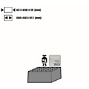 Insert en tôle perforée Norme pour les armoires de sécurité asecos des séries Q30, Q90, S90 et K90, en tôle d'acier, gris clair, L 431 x P 496 x H 151 mm, jusqu'à 75 kg