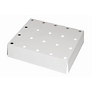 Insert en tôle perforée Norme pour les armoires de sécurité asecos des séries S-30 et UB90, en tôle d'acier, gris clair, L 420 x P 439 x H 60 mm, jusqu'à 75 kg