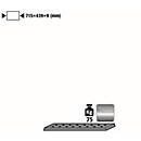 Insert en tôle perforée Norme pour les armoires de sécurité asecos des séries UB90 et UB30, acier inoxydable 1.4016, L 717 x P 436 x H 9 mm, jusqu'à 75 kg