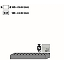 Insert en tôle perforée Norme pour les armoires de sécurité asecos des séries UB90 et UB30, en tôle d'acier, gris clair, L 955 x P 425 x H 60 mm, jusqu'à 75 kg