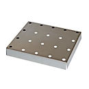 Insert en tôle perforée Norme pour les armoires de stockage de produits chimiques asecos des séries CS et CX, en tôle d'acier, L 464 x P 408 x H 41 mm, jusqu'à 50 kg