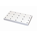 Insert en tôle perforée Norme pour les armoires de stockage de sécurité asecos de la série UB90, en tôle d'acier, gris clair, L 724 x P 417 x H 70 mm, jusqu'à 75 kg