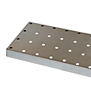 Insert en tôle perforée Standard pour les armoires de stockage de produits chimiques asecos des séries CS et CX, en tôle d'acier, L 731 x P 412 x H 41 mm, jusqu'à 60 kg