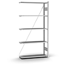 Insteekstelling Orion Plus - aanbouwsectie- L 1000 x D 300 x H 2000 mm - 5 legborden - draagvermogen per legbord 125 kg - verzinkt