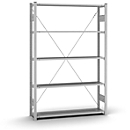 Insteekstelling Orion Plus - basissectie - L 1300 x D 300 x H 2000 mm - 5 legborden - draagvermogen per legbord 90 kg - verzinkt