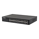 Intellinet 24-Port Gigabit Ethernet Switch, 24 x 10/100/1000 Mbit/s RJ45-Ports, IEEE 802.3az (Energy Efficient Ethernet), Desktop, 19" Rackmount, Metal - Switch - unmanaged - 24 x 10/100/1000 - Desktop, an Rack montierbar