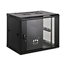 Intellinet Network Cabinet, Wall Mount (Standard), 6U, Usable Depth 350mm/Width 540mm, Black, Assembled, Max 60kg, Metal & Glass Door, Back Panel, Removeable Sides,Suitable also for use on desk or floor, 19",Parts for wall install (eg screws/rawl ...