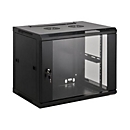 Intellinet Network Cabinet, Wall Mount (Standard), 6U, Usable Depth 500mm/Width 540mm, Black, Assembled, Max 60kg, Metal & Glass Door, Back Panel, Removeable Sides,Suitable also for use on desk or floor, 19",Parts for wall install (eg screws/rawl ...