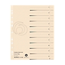 Intercalaires à découper herlitz®, A4, carton recyclé, perforation Euro, lignes pré-tracées, jaune chamois, 10 p.