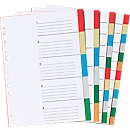 Intercalaires colorés en PP format A4 SCHÄFER SHOP, utilisation universelle, 5 feuilles, 5 coloris, 10 p.