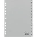Intercalaires en plastique DURABLE, format A4 portrait, lettres A-Z (24 intercalaires), gris