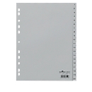 Intercalaires en plastique DURABLE, format A4 portrait, numérotés de 1 à 20, gris