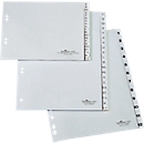 Intercalaires en plastique DURABLE, format A4 portrait, numérotés de 1 à 52, gris