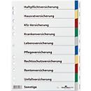Intercalaires en PP pour assurances DURABLE, 10 feuilles