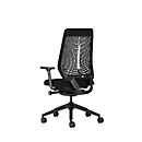 Interstuhl Bürostuhl Joyceis3 JC266, mit Armlehnen, 3D-Synchronmechanik, Flachsitz, Netzrücken, schwarz/schwarz
