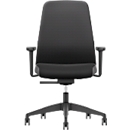 Interstuhl bureaustoel EV15R, met armleuningen, auto-synchroonmechanisme, vlakke zitting, gestoffeerde rugleuning, zwart