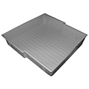 Inzetbak voor asecos veiligheidskasten van de series Q30, Q90, S90 en K90, polypropyleen, grijs, B 440 x D 434 x H 88 mm, 11,5 l