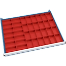 Inzetbakkenset 38 stuks voor ladekast 910 mm breed passend voor schuifladen met een hoogte van 75/100 mm