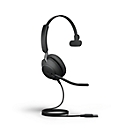 Jabra On-Ear Headset Evolve2 40 MS Mono, monaural, USB-A, kabelgebunden, 3 digitale MEMS-Mikrofone, schwarz