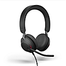 Jabra On-Ear Headset Evolve2 40 MS Stereo, binaural, USB-A, kabelgebunden, 3 digitale MEMS-Mikrofone, schwarz