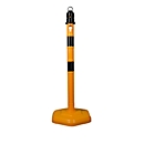 Juego de soporte de cadena Schäfer Shop Select, 4 postes + 4 cadenas, amarillo-negro