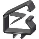 Kabelhouder CC5 voor werktafel TRESTON Quick Edge, ESD geleidend, lichtgrijs RAL 7035, 5 stuks