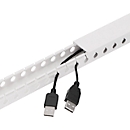 Kabelkanal Set OrgaNice, für eine geordnete Kabelführung auf Schreibtischen, 9 Kanäle, mit Innen- & Außenecken,  L 390 mm, PVC, weiß