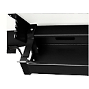 Kabelwanne Standard, für höhenverstellbare Schreibtische ab B 1400 mm, abklappbar, schwarz