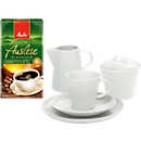 Kaffeegarnitur mit Geschirr Solea, 20-tlg. und 500 g Melitta Auslese klassisch gratis