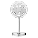 Kamome Office Standventilator, mit Fernbedienung, Ø 230 mm, Höhe 575 mm, 12,5 W, Luftstrom bis 17 m, weiss/silber