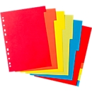 Kartonnen index Herlitz, A4, blanco tabbladen, Europerforatie, gerecycleerd karton, 1 set van 10 stuks met 2 x 5 kleuren