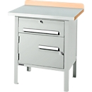 Kastenwerkbank Schäfer Shop Select PWi 75-0, Buche-Dekor Multiplexplatte, mit Stahlabdeckung, bis 750 kg, B 750 x T 700 x H 840 mm